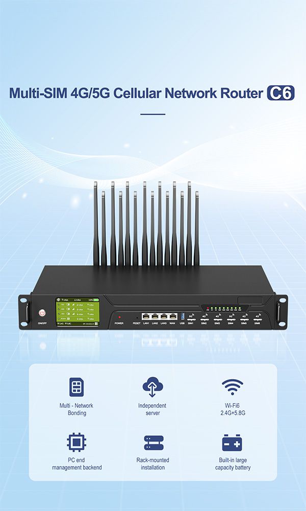 Multi-SIM 4G 5G Cellular Network Router